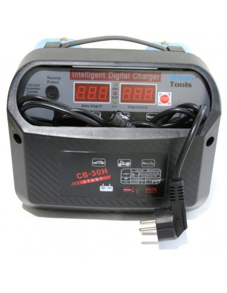 Cargador de batería inteligente automático 12/24 30 amperios carga rápida