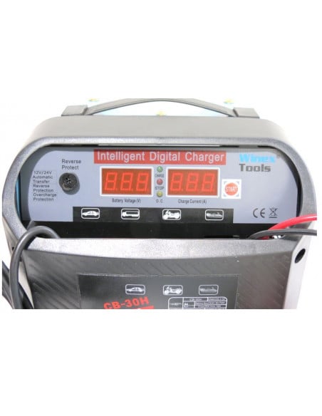 Cargador de batería inteligente automático 12/24 30 amperios carga rápida