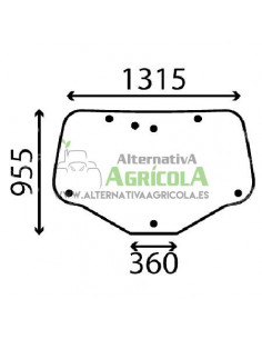 Cristal Trasero para Tractores Case IH, New Holland y Steyr 82030887