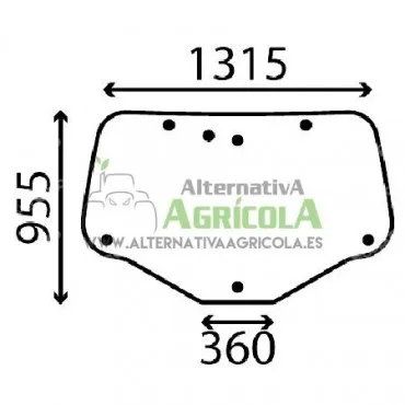 Cristal Trasero para Tractores Case IH, New Holland y Steyr 82030887 Cristal Trasero para Tractores Case IH, New Holland y Steyr 82030887