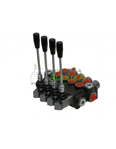 Distribuidor Hidráulico de 4 Palancas 1/2" doble efecto circuito abierto