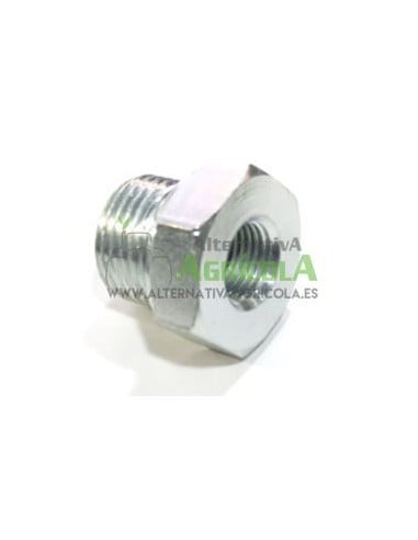 Tapón reductor alta presión hidráulica hembra 3/8" macho 1/2"