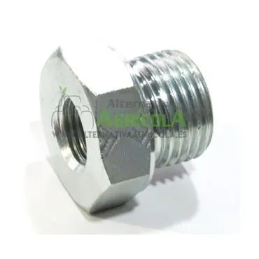 Tapón reductor alta presión hidráulica hembra 1/4" macho 1/2"