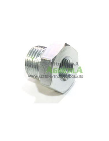 Tapón reductor alta presión hidráulica hembra 1/2" macho 3/4"