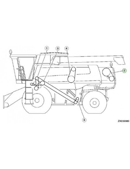 Correa 3 canales cosechadora John Deere