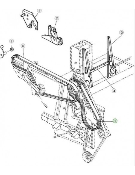 Correa 3 canales cosechadora John Deere