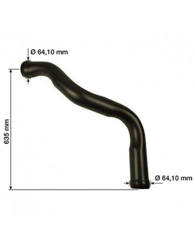 Tubería tubo escape tractor John Deere Series 6000, 6010 4 cilindros