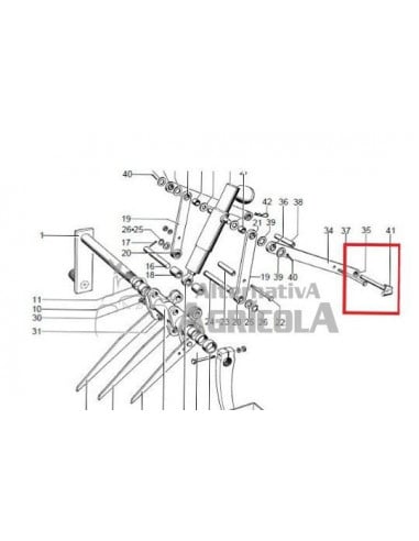 Bulón tirante largo grupo introductor empacadora Welger