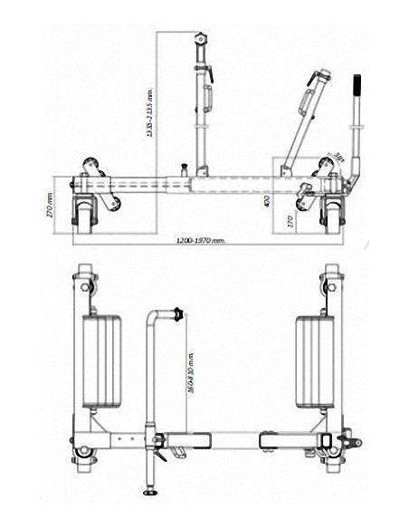 Transportador de ruedas agrícolas
