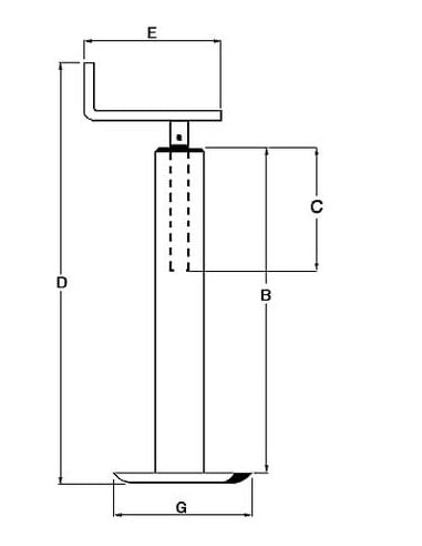 Mozo remolque tubo 60 x 460 mm