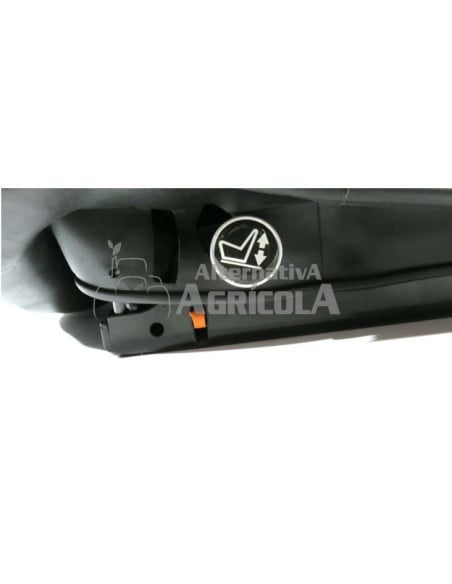 Asiento neumático 12V base 210 con respaldo alto en tela