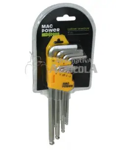 Juego llaves allen largas 9 piezas