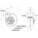 Ventilador centrífugo simple SPAL 24v 3 vel. Derecho 004-B42-28D