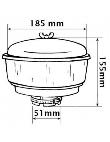 Purificador prefiltro aire  en plástico Ø agujero 51mm