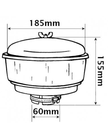 Purificador prefiltro aire  Ø agujero 60mm