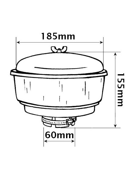 Purificador prefiltro aire  Ø agujero 60mm