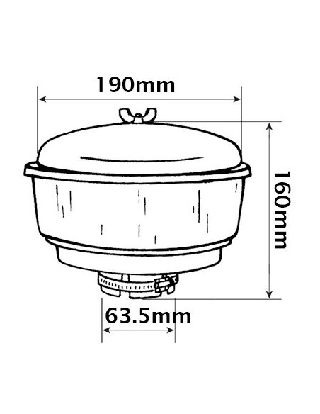 Purificador prefiltro aire  Ø agujero 63.5mm