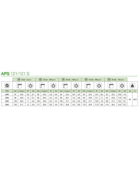 Bomba fumigación 3 membranas de alta presión Comet APS121S