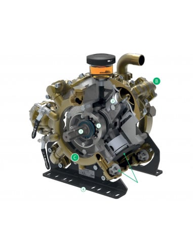 Bomba fumigación 4 membranas de alta presión Comet IDS1701