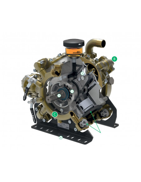 Bomba fumigación 4 membranas de alta presión Comet IDS1701