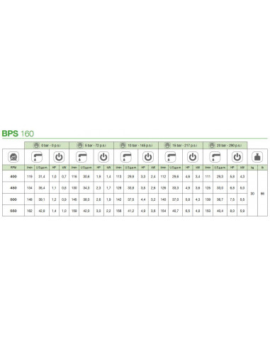 Bomba fumigación 3 membranas 162L baja presión Comet BPS160