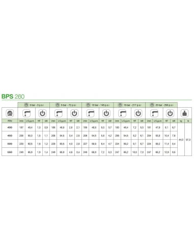 Bomba fumigación 5 membranas 249L baja presión Comet BPS260