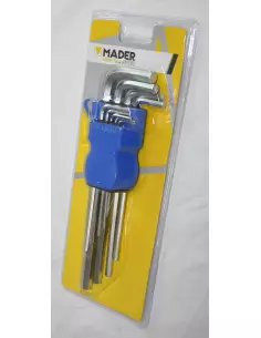 Juego llaves allen largas 9 piezas