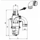 Válvula sifón toma recta Ø80mm