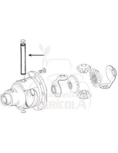 Eje piñones grupo trasero Case, John Deere L35585