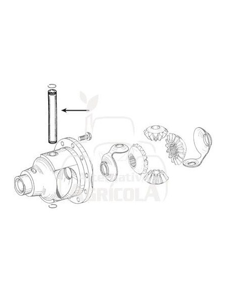 Eje piñones grupo trasero Case, John Deere L35585