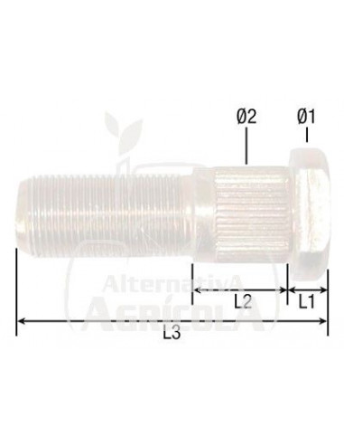 TORNILLO DE RUEDAS 18:150 X60 MM