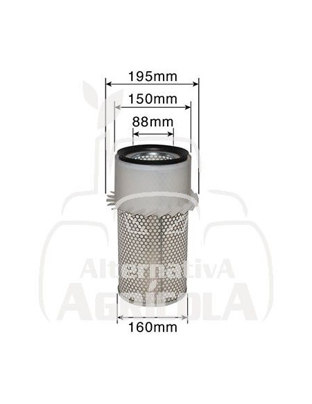 Filtro de aire exterior Fiat, John Deere, Hurlimann, Vario