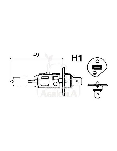 LÁMPARA HALÓGENA 12 V - 55 W - P14.5S - H1