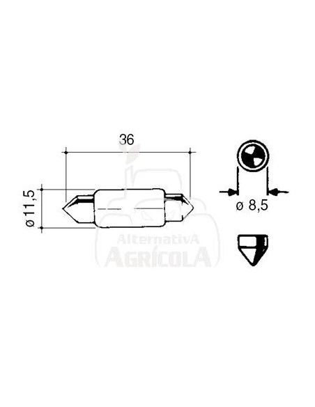 BOMBILLA 12 V - 5 W - SV8.5 - C5W