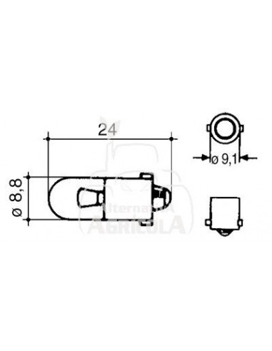 Bombilla 12V - 4 W - BA9S