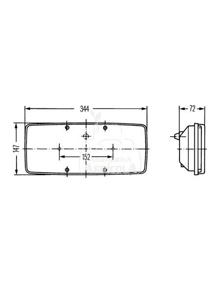 PILOTO TRASERO DERECHO - 344 x 147 x 72 mm