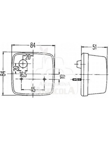 Piloto trasero Hella izquierdo / derecha Case 3148492R91
