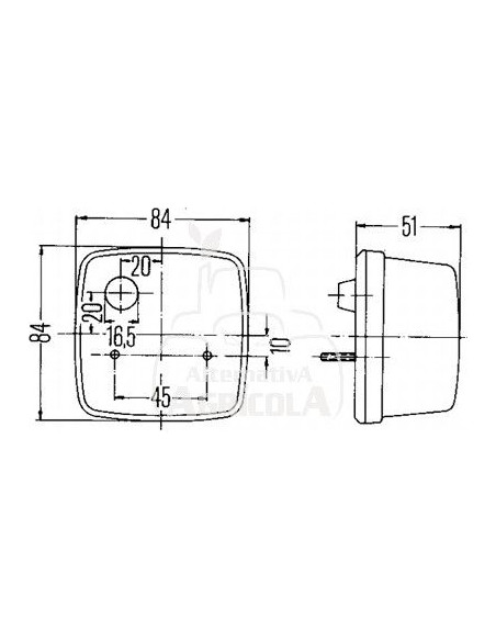 Piloto trasero Hella izquierdo / derecha Case 3148492R91