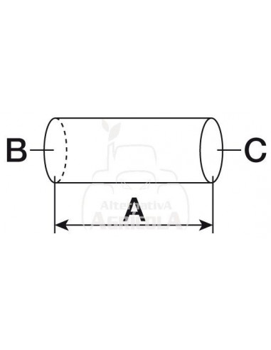 Manguito bypass Ø 18 x 18 x 550 mm T25471
