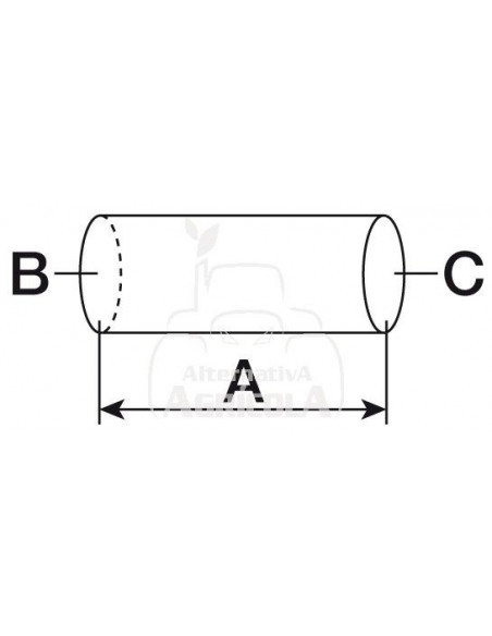 Manguito bypass Ø 18 x 18 x 550 mm T25471