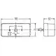 Piloto trasero derecho con clips - 170 x 75 mm Case, John Deere 3145943R91