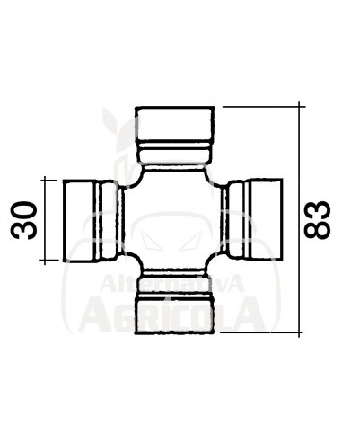 Cruceta 30 x 83 mm John Deere AL64127