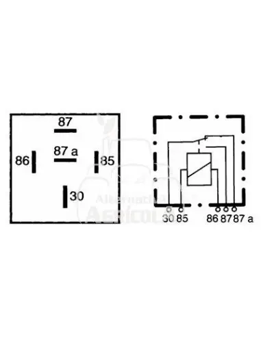 Relé 12V - 20 / 40A John Deere AL32072