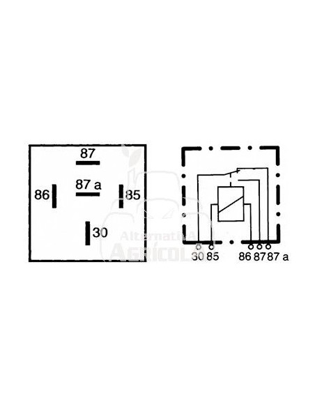 Relé 12V - 20 / 40A John Deere AL32072