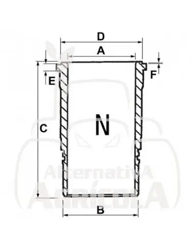 CAMISA DE CILINDRO TERMINADA Ø 102 X 111 MM - L 197.05 MM