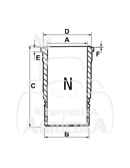 CAMISA DE CILINDRO TERMINADA Ø 102 X 111 MM - L 197.05 MM