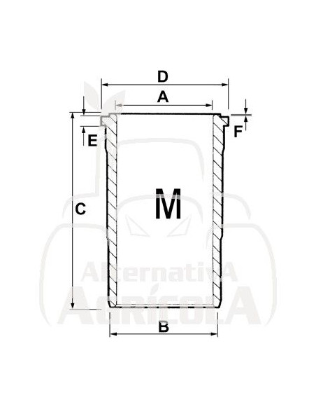 Camisa terminada Ø 106 mm Tractores John Deere Series 30, 40, 6000 y 7000
