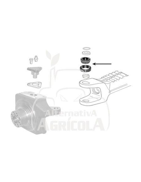 Rodamiento pivote de giro Ø 22,6 x 47 x 15,5 mm