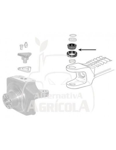 Rodamiento de rodillos cónicos Ø 25 x 52 x 19.25 mm John Deere, Landini