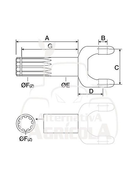Semi eje exterior Case-IH, Fendt 3216599R91